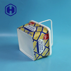 บิสกิตขนมเปล่าเปล่า 3L บรรจุภัณฑ์กล่องพลาสติกสี่เหลี่ยมพร้อมที่จับฝาปิด