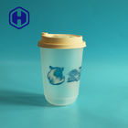 IML PP การพิมพ์แบบกำหนดเอง U รูปร่างนมฟองชาถ้วยพลาสติกสำหรับน้ำผลไม้กาแฟเย็น