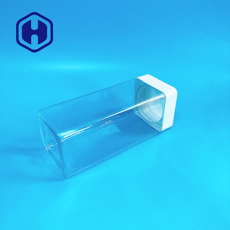 ขวดพลาสติกทรงสี่เหลี่ยมขนาด 1140 มล. สกรูบาร์ขนมหวานเกรดอาหารพร้อมหลักฐานการรั่วซึม