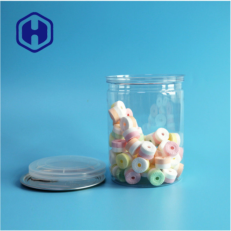 500 มล 17 oz ซุปเปอร์มาร์เก็ต แพคเกจใส PET พลาสติกกระป๋องกับปลายอัลลูมิเนียมเปิดง่าย