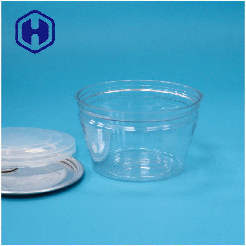 อาหารขนาดเล็ก รูปทรงถ้วย Stackable ง่าย เปิดอาหารทะเล ปลา ใส PET พลาสติกกระป๋อง