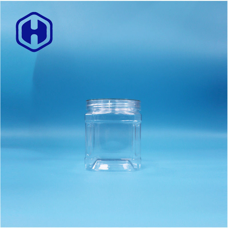 ใสสี่เหลี่ยม PET พลาสติก อาหาร มะเขือเทศ น้ําตาลหวาน กุ้งเค้กขี้ขนม หม้อหมุนโอ๊ต