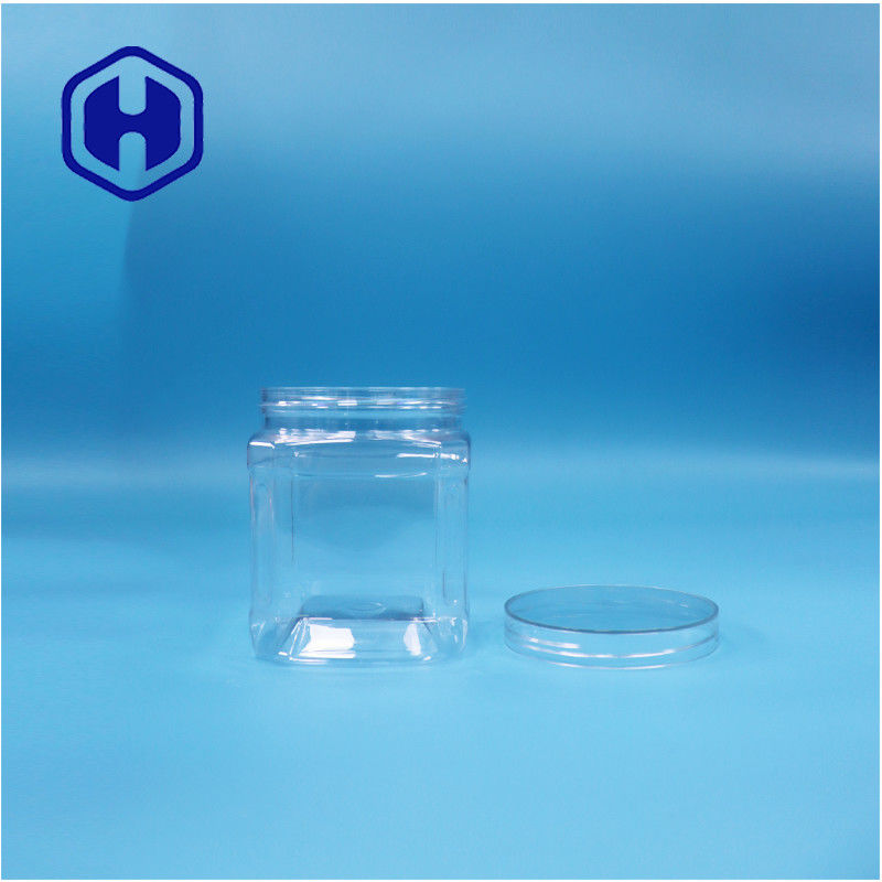 ใสสี่เหลี่ยม PET พลาสติก อาหาร มะเขือเทศ น้ําตาลหวาน กุ้งเค้กขี้ขนม หม้อหมุนโอ๊ต