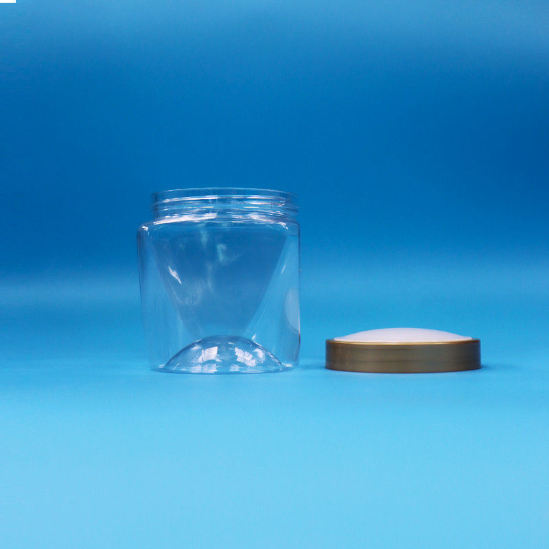 ปากกว้าง พลาสติก PET เกรดอาหาร ใส อาหารเด็ก ของหวาน กระปุกสกรู ปิดเรียบ