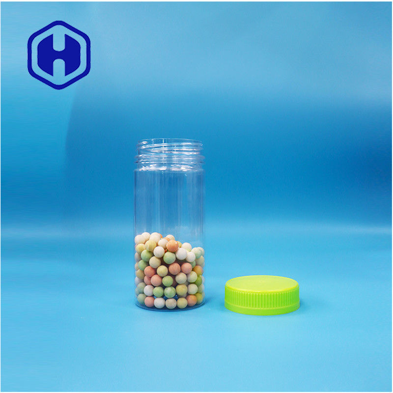 อาหารแห้งกลมใส ของขวัญพลาสติก ของหวาน น้ําตาลถั่ว PET Jar Screw Top Lid