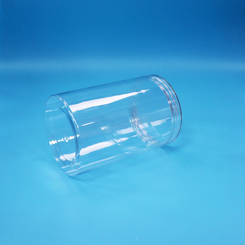 35.5oz อาหารเกรดอาหาร แคนดี้ถั่วใส กระบอกกลม PET กระปุกพลาสติกใส ปิดสกรู