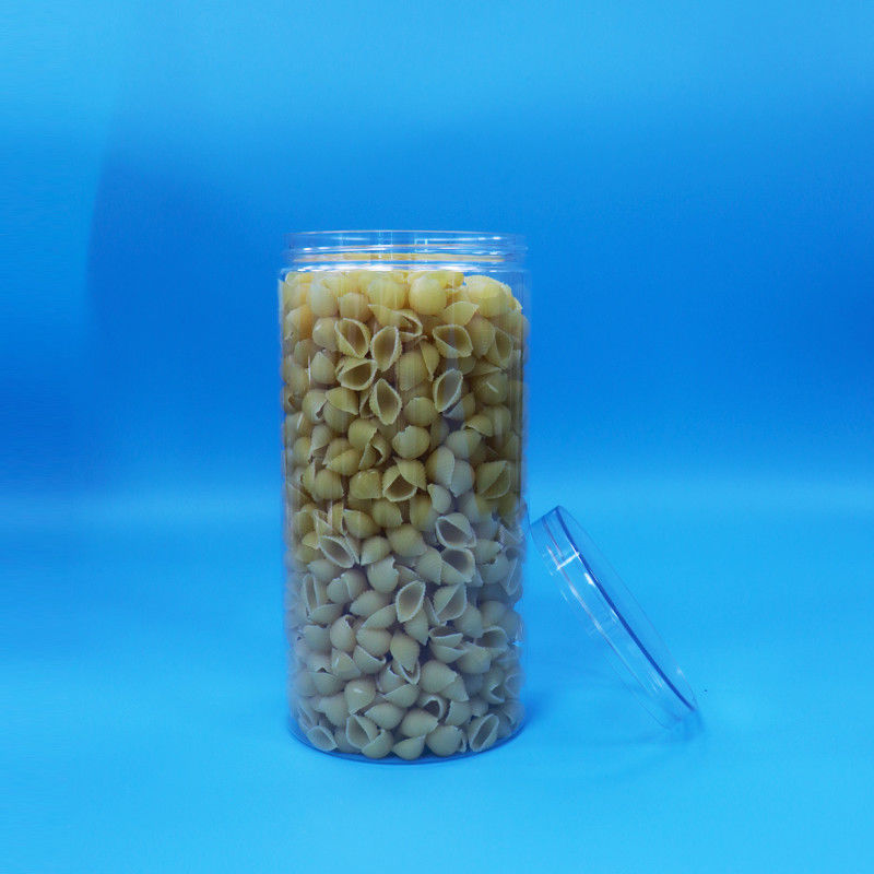เกรดอาหารใส PET กระปุกกลม พลาสติก Candy Cookie อาหาร jar สกรูใส Cap