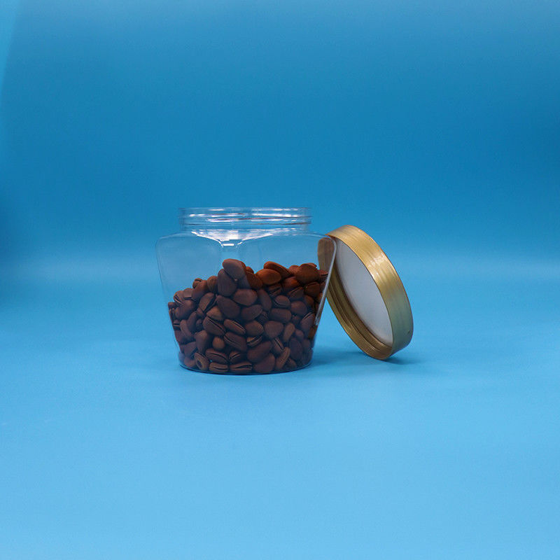 พลาสติก PET เกรดอาหาร ปากกว้าง กระปุกขนมหวานโปร่งใส