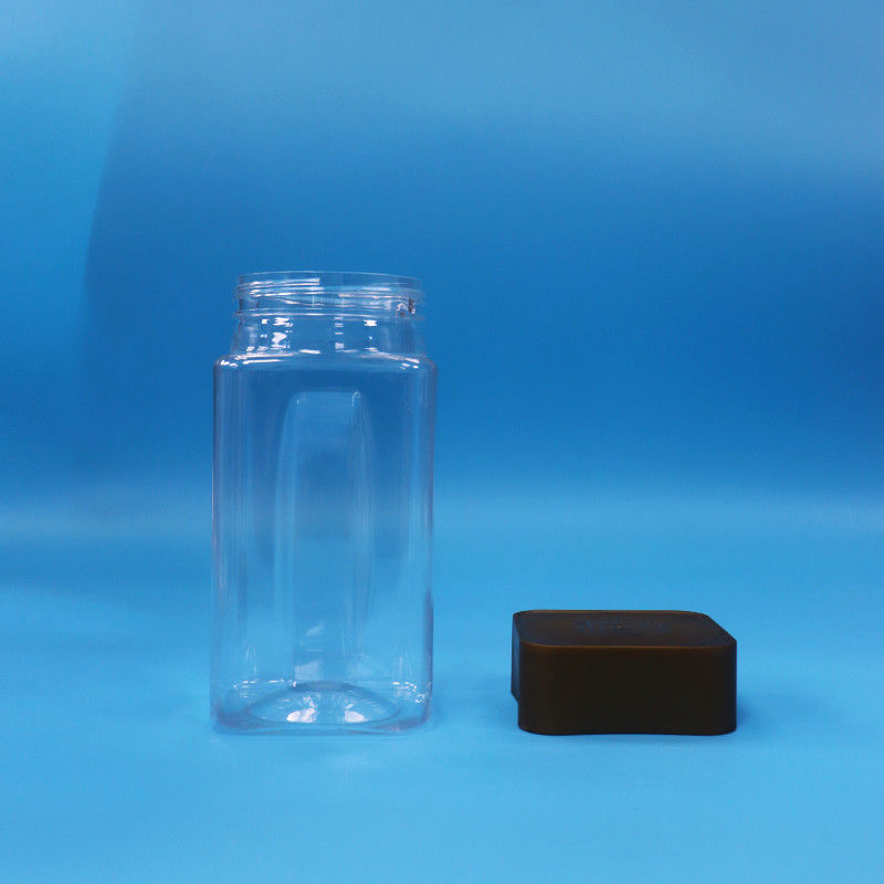 ขนมขนมใส ขนมหวาน อาหารเกรด PET สี่เหลี่ยม ถังพลาสติก