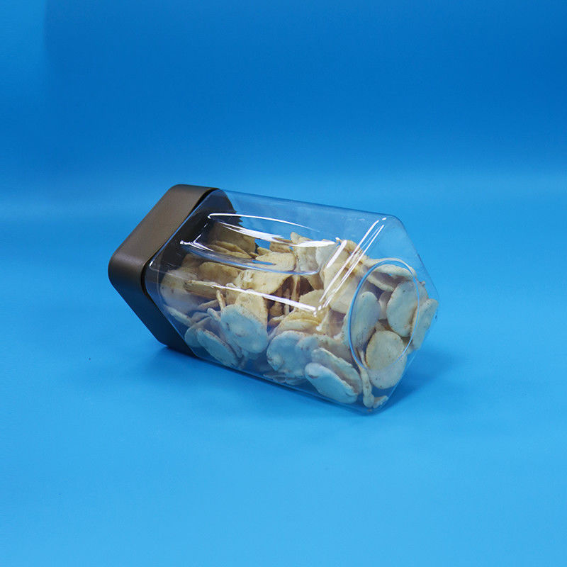 ขนมขนมใส ขนมหวาน อาหารเกรด PET สี่เหลี่ยม ถังพลาสติก