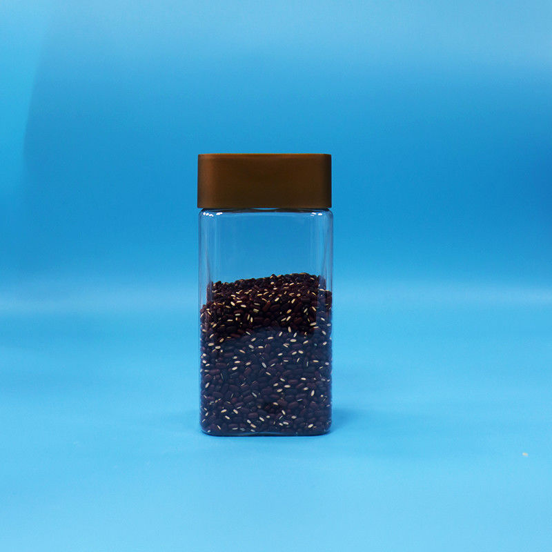 ขนมขนมใส ขนมหวาน อาหารเกรด PET สี่เหลี่ยม ถังพลาสติก