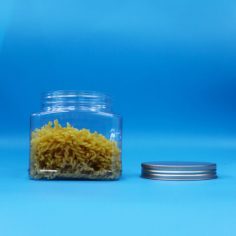 ของหวาน อาหารว่าง อาหารเกรด PET สภาพสี่เหลี่ยมใส กระปุกพลาสติก กล่องอลูมิเนียม