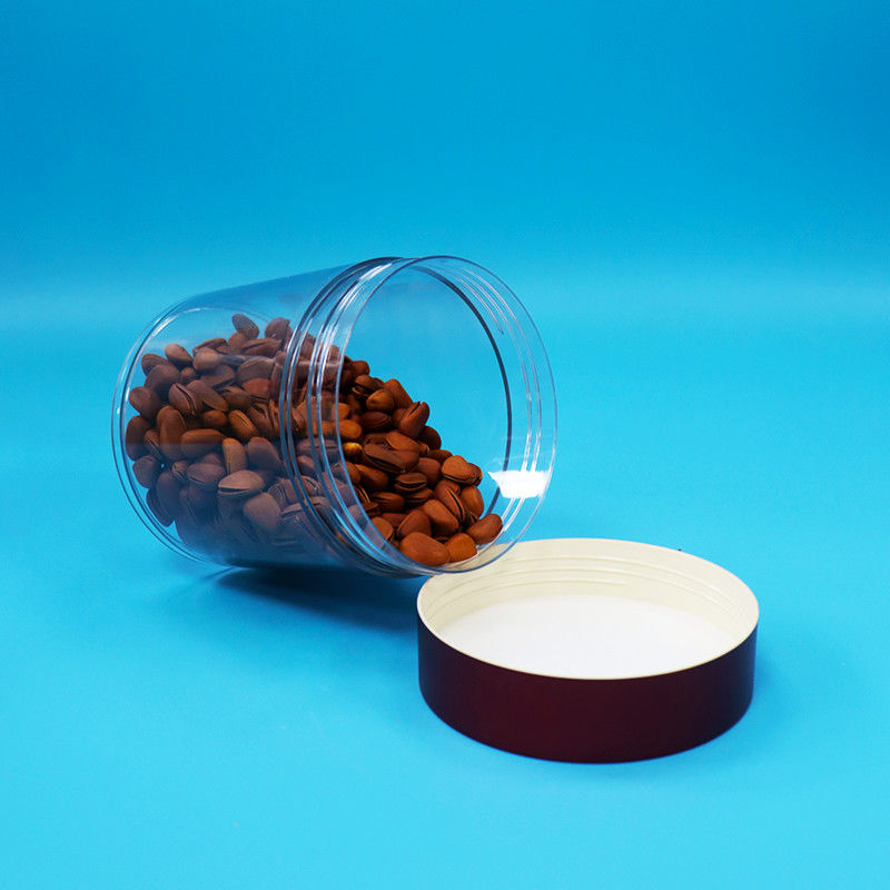 BPA ฟรี แคนดี้คุ๊กกี้เน็ต เกรดอาหาร PET กระปุกพลาสติกโปร่งใส