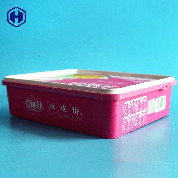 พลาสติก PP IML กล่อง L25.7 * W21.3 * H6.9 480g เค้กผลไม้แห้งบรรจุ