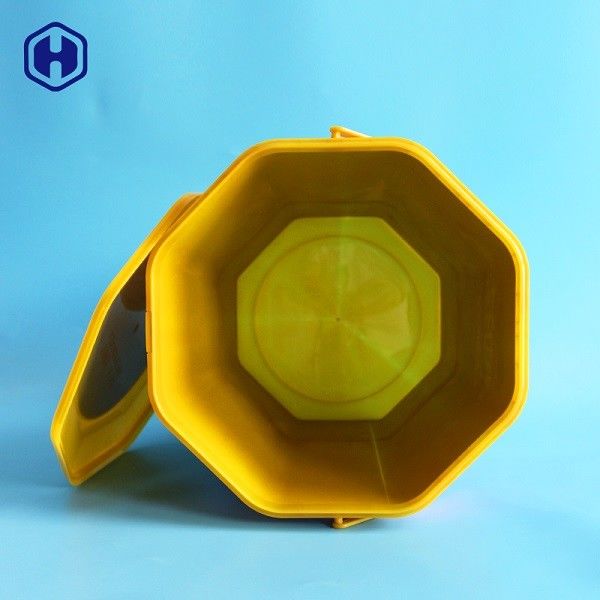 รูปทรงแปดเหลี่ยม IML ถัง 1.96 แกลลอน 8.25L บิสกิตพลาสติกบรรจุ