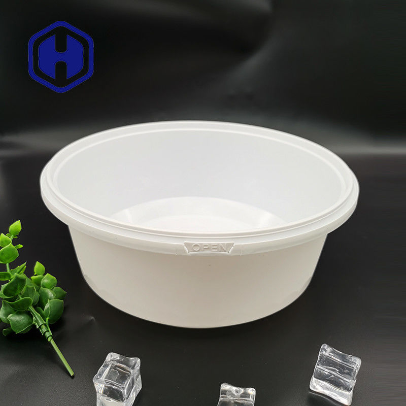 Thermoformed IML Fast Food Take Away บรรจุภัณฑ์ถาดพลาสติกพร้อมฝาปิด 1300ml Leak Proof