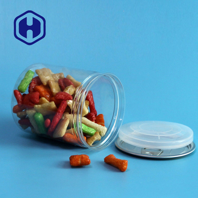 300 # 330ml ขวดพลาสติกใสขนมหวานช็อกโกแลตถั่วถั่วเก็บด้วยฝาท้ายเปิดง่าย