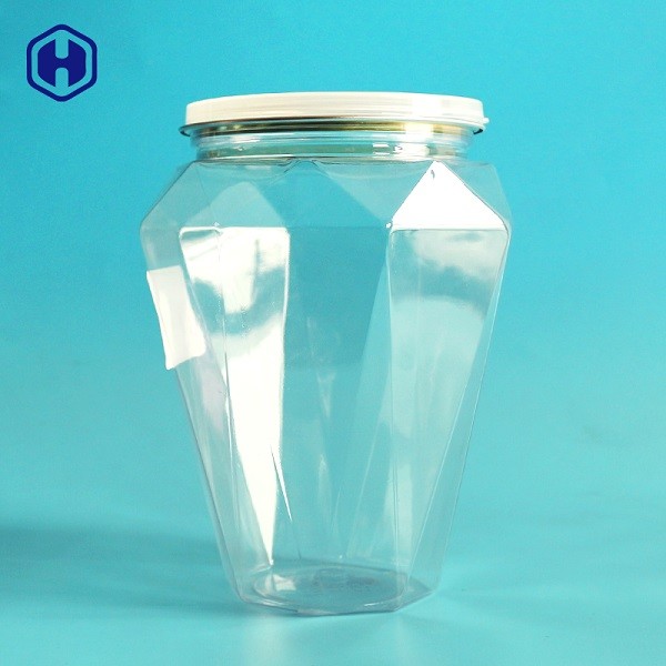 กระป๋องพลาสติกใสรูปทรงเพชรอ่างน้ำพลาสติกเปล่าแบบสุญญากาศ
