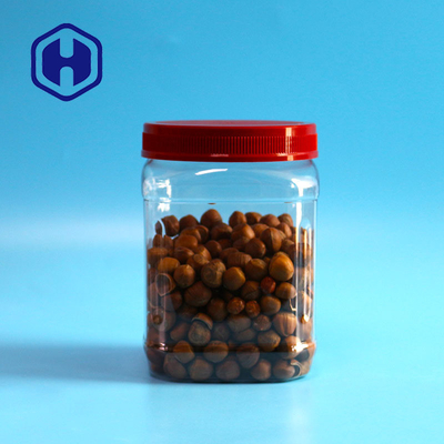 1480ml 50oz Square PET Jar พลาสติกผงกาแฟบรรจุภัณฑ์อาหารพร้อมฝาเกลียว