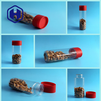 1236ml PET กระป๋องทรงรียาวกระป๋องใหญ่ใสถั่วขวดพลาสติกวางซ้อนกันได้เอง