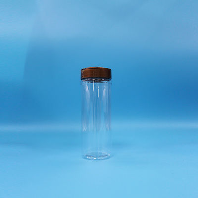 พลาสติกโปร่ง PET กลม ปากกว้าง เกลือ พริก สีพีช กระป๋อง Sifter และ Cap