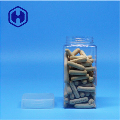 กระป๋องพลาสติก PET ชัดเจนสี่เหลี่ยมน้ํามันถั่ว เจลลี่ ใบชา