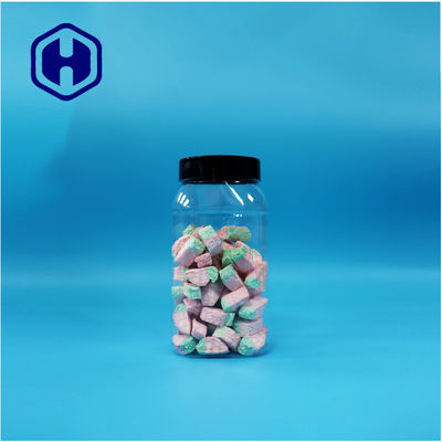 รูปทรงสามเหลี่ยม ใส พลาสติก อาหารแห้ง มาร์ชเมลโล่ แคนดี้ Jar หมวกด้านบน