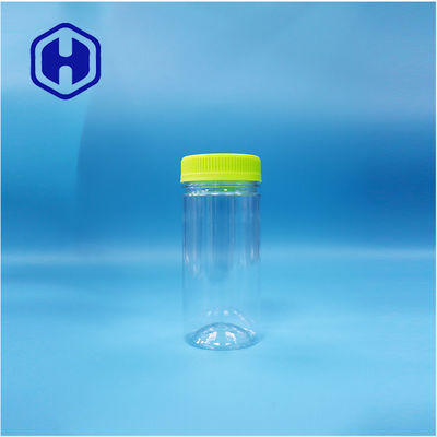 อาหารแห้งกลมใส ของขวัญพลาสติก ของหวาน น้ําตาลถั่ว PET Jar Screw Top Lid