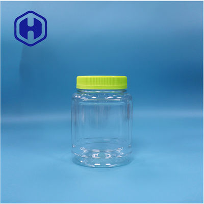 ชัดเจนโอวาลพลาสติกของขวัญ Candy Nut Nougat Lollipop ผลไม้เจลลี่ Jar กล่องสกรู