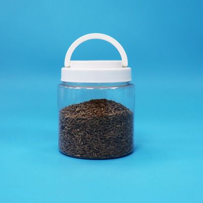 Transparent Easy Open Round Plastic PET Jars Screw Lid Baby Food Seeds Nuts Candy
