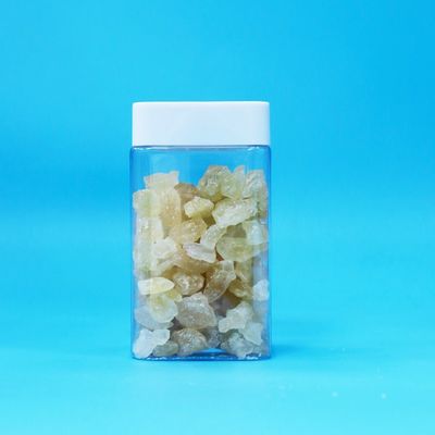 ขวดโหลพลาสติก PET ใส ฝาเกลียวสีขาวแบบสุญญากาศ ปราศจากสาร BPA สำหรับเก็บขนมขบเคี้ยวและลูกอมทรงสี่เหลี่ยม