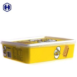 โซดาแครกเกอร์สแควร์ภาชนะบรรจุอาหารพลาสติกในการติดฉลากแม่พิมพ์ 87OZ 2600ML