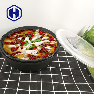 1100ml ผลไม้อาหารกลางวันไก่ทอดชามสลัดพลาสติกพร้อมฝาปิดพิมพ์เอง