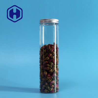 420ml รอบขวดพลาสติกป้องกันการรั่วขวดยาวแท่งบรรจุภัณฑ์บิสกิตพร้อมฝาอลูมิเนียม