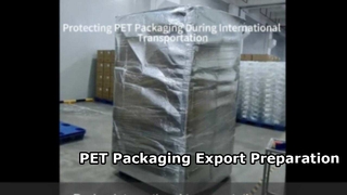 กระบวนการบรรจุส่งออกปกป้องบรรจุภัณฑ์ PET เกรดอาหารสำหรับการจัดส่งทั่วโลก