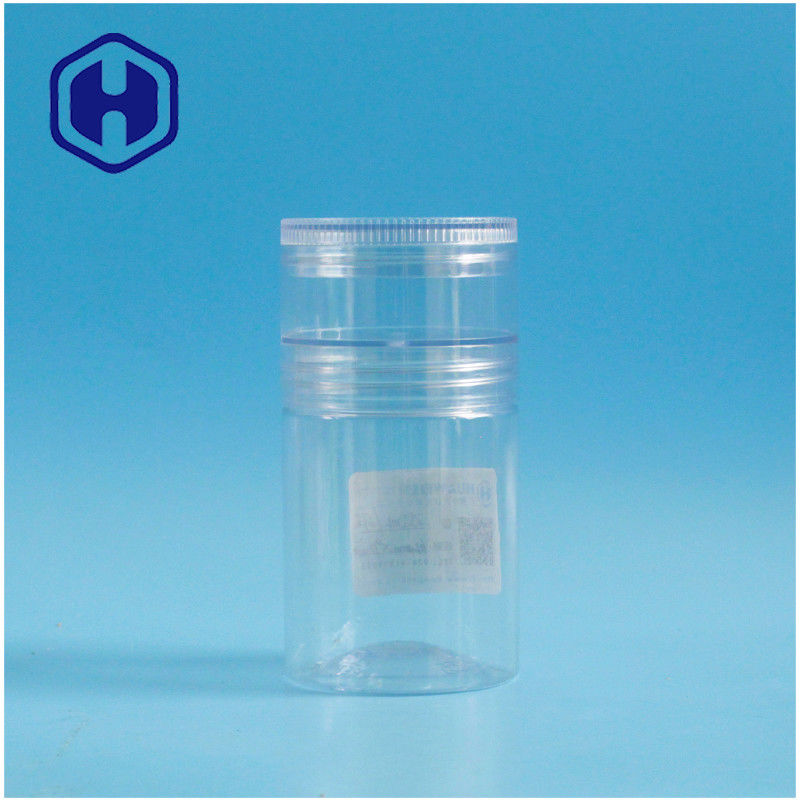 ขวดพลาสติก PET 240 มล. H92mm 2 ชั้นฝาเกลียววางแท่งแยมบิสกิตเปล่า