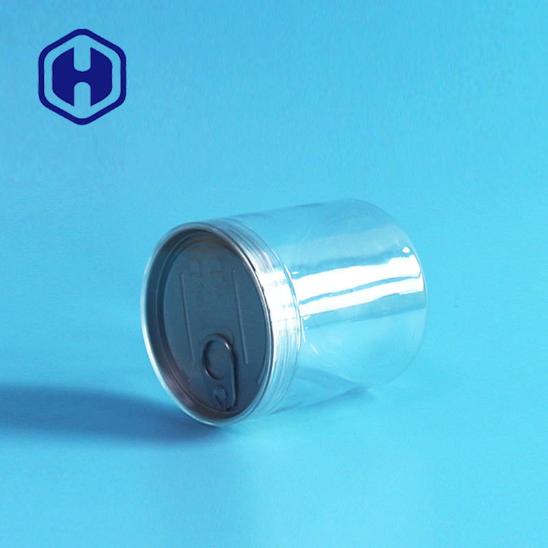 อาหาร PET พลาสติกเปล่าเปิดง่ายกระป๋องผักผลไม้แห้ง 360 มล. ฝาเกลียวกลมสุญญากาศ