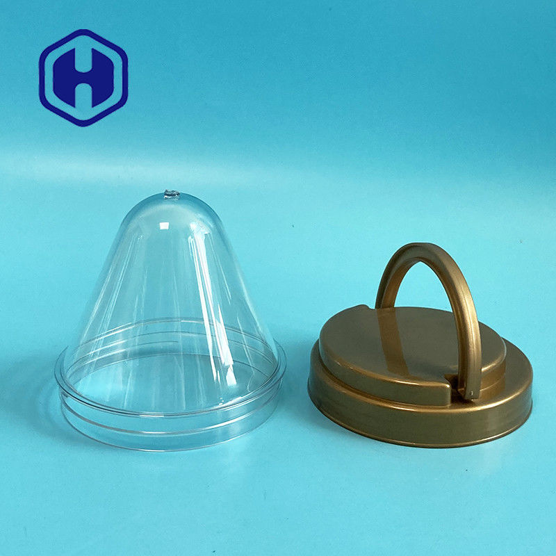 กระป๋อง PET ที่สามารถติดตั้งได้ Preform บิสกิต ผลไม้แห้ง กระป๋องหวาน คอ 87 มิลลิเมตร เปิดกว้าง