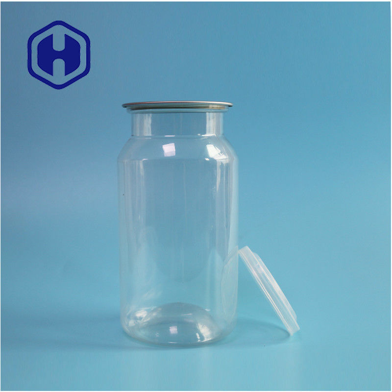 กระป๋องพลาสติก PET ใส สําหรับอาหารแห้งและเครื่องปรุงรสสุก พร้อมกันการรั่วและออกแบบเปิดง่าย