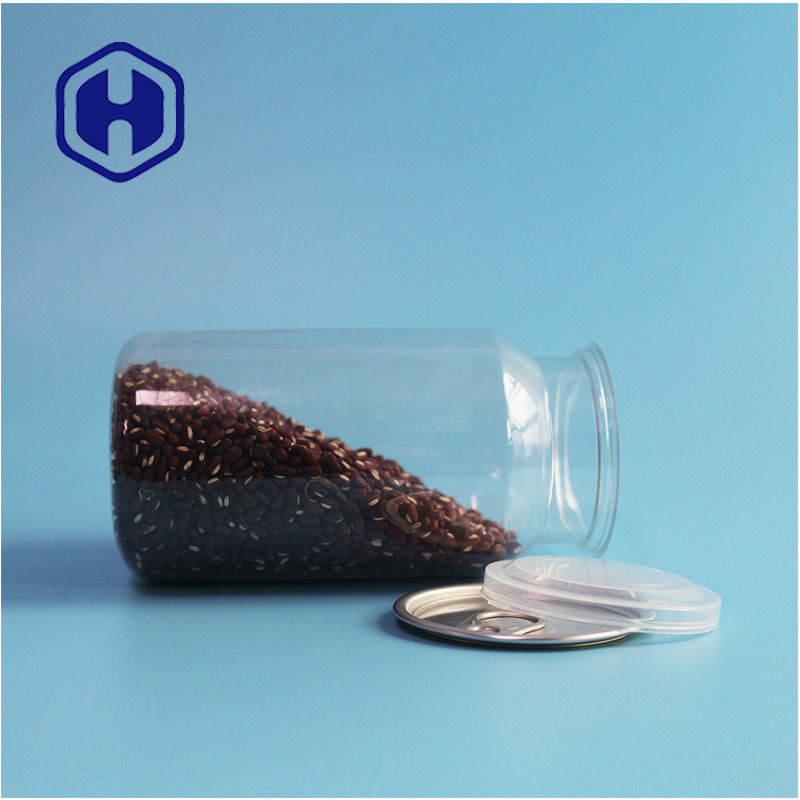 กระป๋องพลาสติก PET ใส สําหรับอาหารแห้งและเครื่องปรุงรสสุก พร้อมกันการรั่วและออกแบบเปิดง่าย