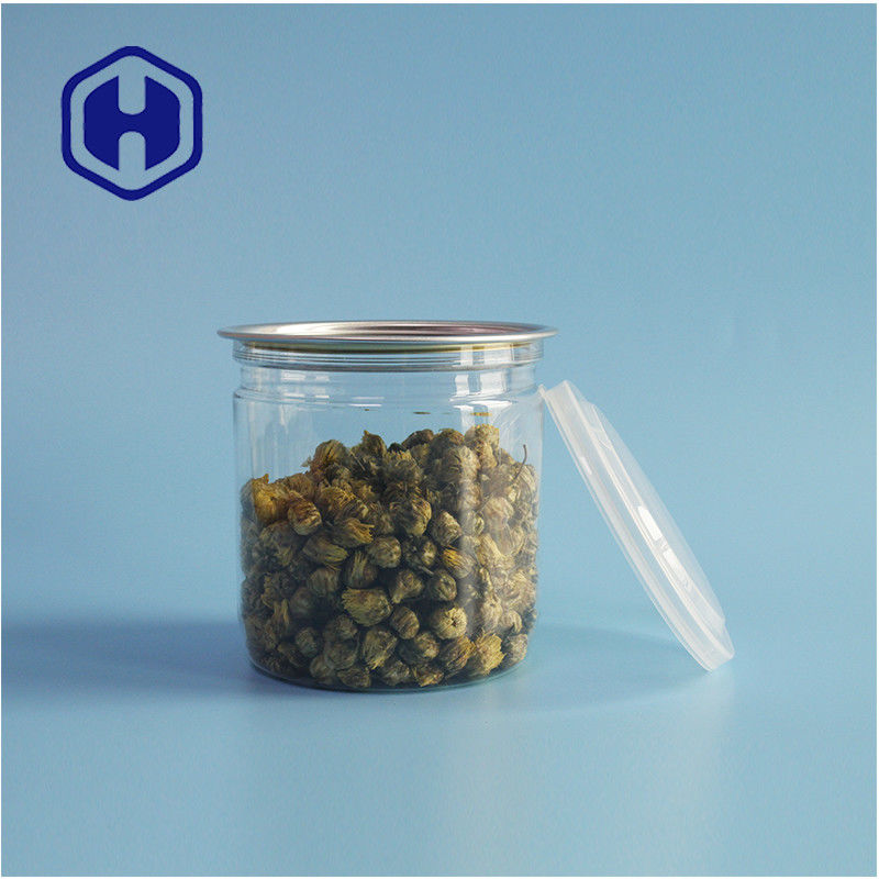 ซุปเปอร์มาร์เก็ต บรรจุภัณฑ์ ป้องกันการรั่วของอากาศ กระป๋องขนมพลาสติก PET ที่เปิดง่าย