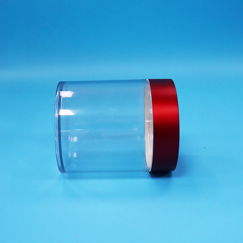 สินค้าอาหาร ขนมหวาน ขนมหวาน ขนมหวาน ขนมปัง ใส PET พลาสติกกลม กระปุกสกรู ปิดแดง