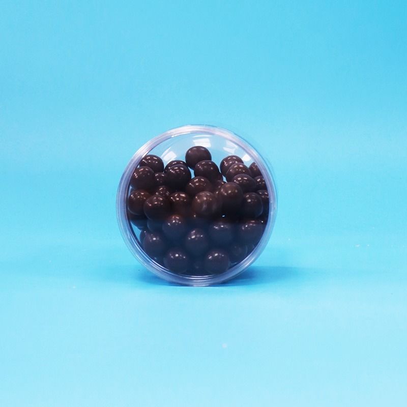 ขวดโหลพลาสติก PET ใส่อาหารแห้ง ลูกอม คุกกี้ ถั่ว ของขวัญ ฝาเกลียวแบน เกรดอาหาร