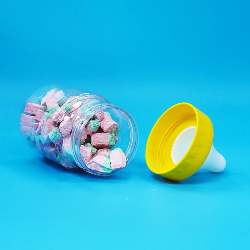 เกรดอาหารโปร่งใส PET พลาสติก ปิดกระป๋องสกรู Cap สําหรับอาหารขนมหวาน Cookies