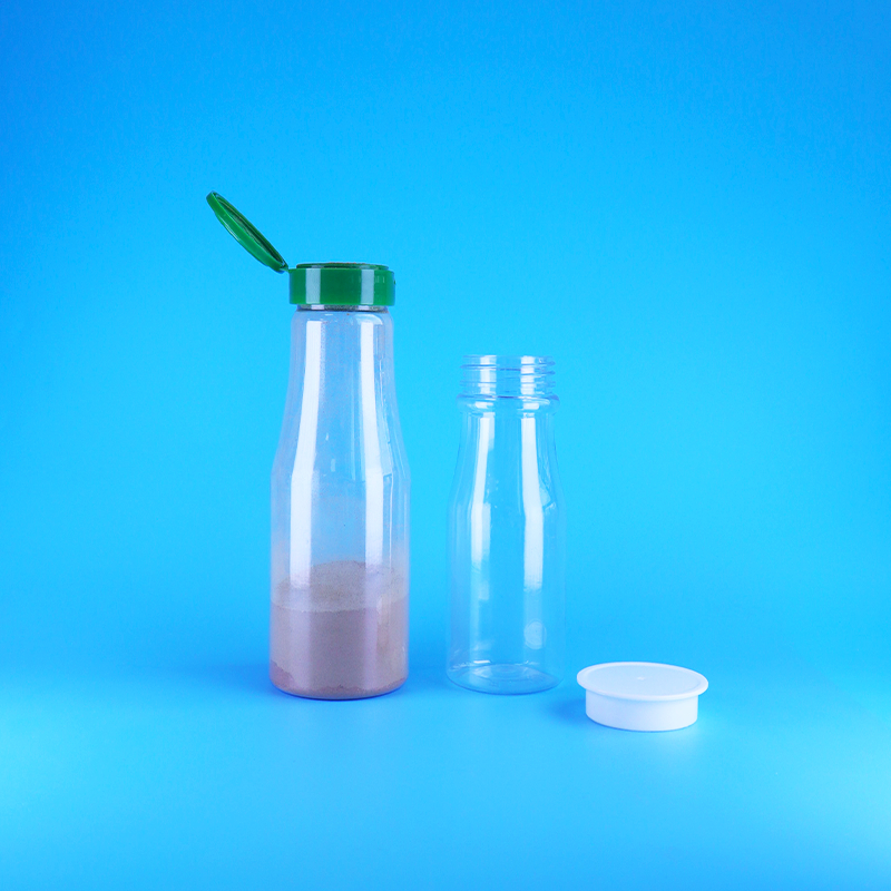 Bpa Free Flip Top Cap Clear Plastic PET Crunchy Salt Roasted Sesame Seeds Jar