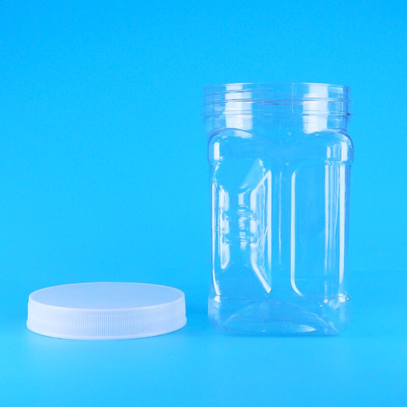 บิสกิตไส้ข้าวโพดและงา พร้อมฝาเกลียวพลาสติกใส PET ทรงเหลี่ยม จับถนัดมือ ปราศจากสาร BPA