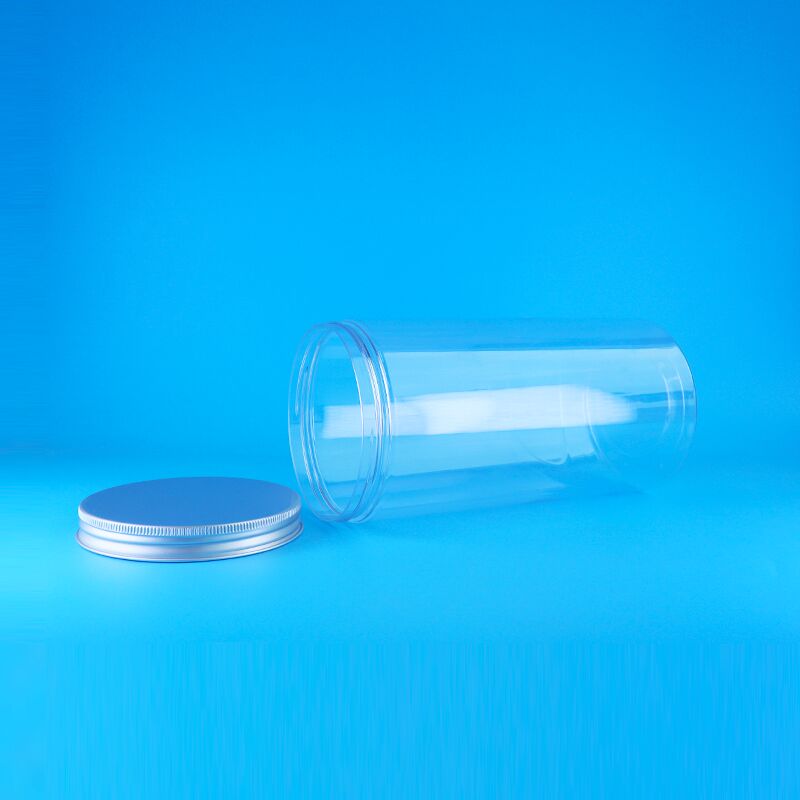 กล่องสกรู ปากกว้างใส หุ้มอากาศ สูงกลม พลาสติก อาหารแห้ง หมี กระปุกเบสกิต