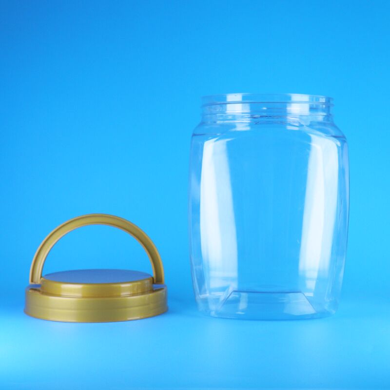 จับสี่เหลี่ยมโปร่ง ปิดเรียบ พลาสติก PET ขนมหวาน ขนมหวาน อาหารแห้ง กระปุกอาหารเด็ก