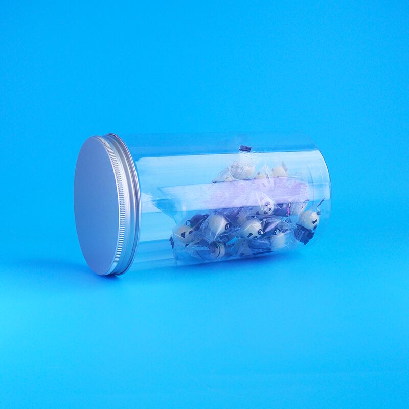 สภาพอาหารใส ผลไม้แห้ง แป้งกระจุก หมี บิสกิต กลม กระป๋อง PET หมวกสกรู