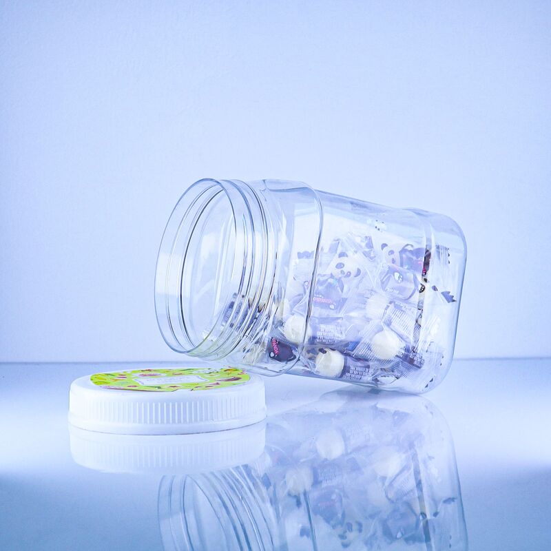 ดีปิดพลาสติก PET รูปทรงสี่เหลี่ยม กระปุกโปร่งใส จีน Yam Cake เติมเบสกิต กล่องสกรู